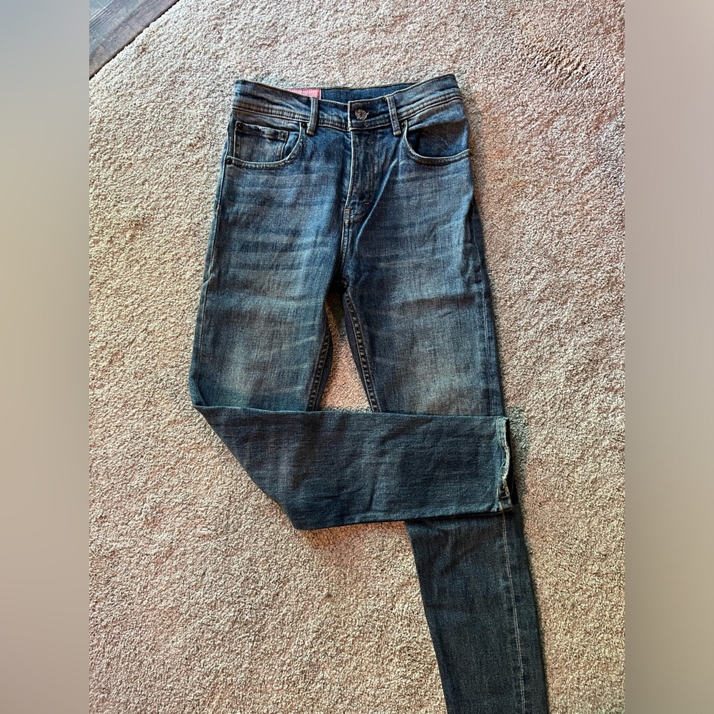 Acne Studios Jeans Womens 26/30 Wet Distressed Skinny Stretch Pants